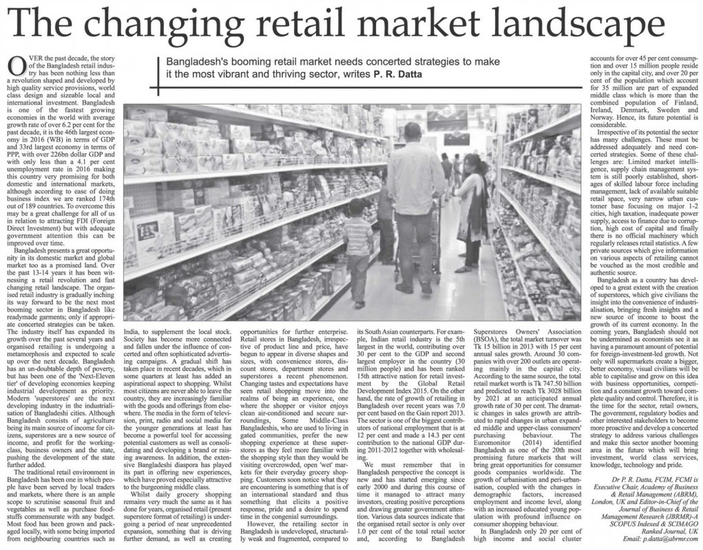The changing retail market landscape by The Financial Express