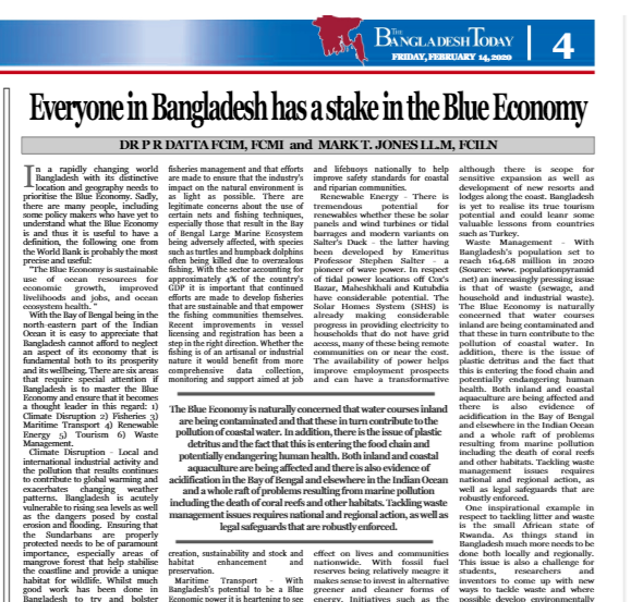 Everybody in Bangladesh has a stake in the Blue Economy by The Bangladesh Today