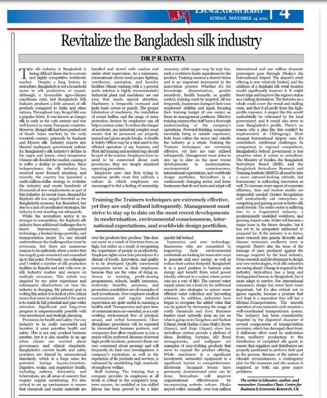The Bangladesh Today by Silk Industry-1
