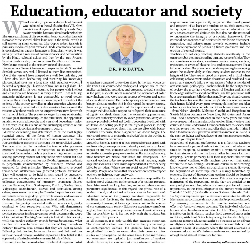 The daily Messenger by Education, Educator and Society
