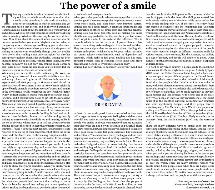 The daily Messenger by The power of a smile
