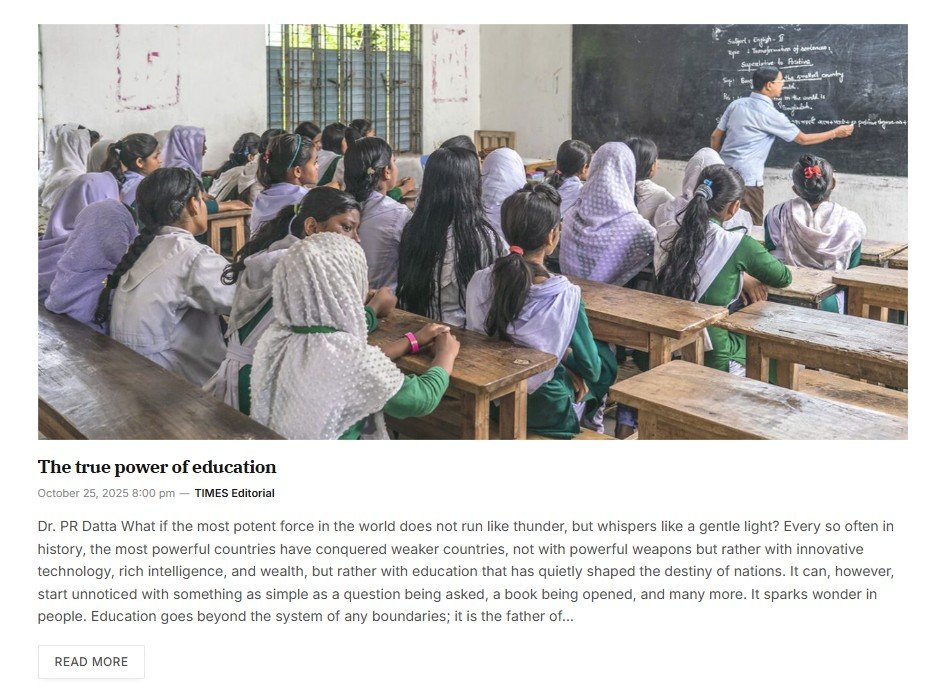 Daily Times of Bangladesh by The true power of education