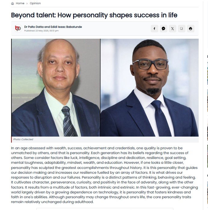 Daily Bangla Post by Beyond talent: How personality shapes success in life