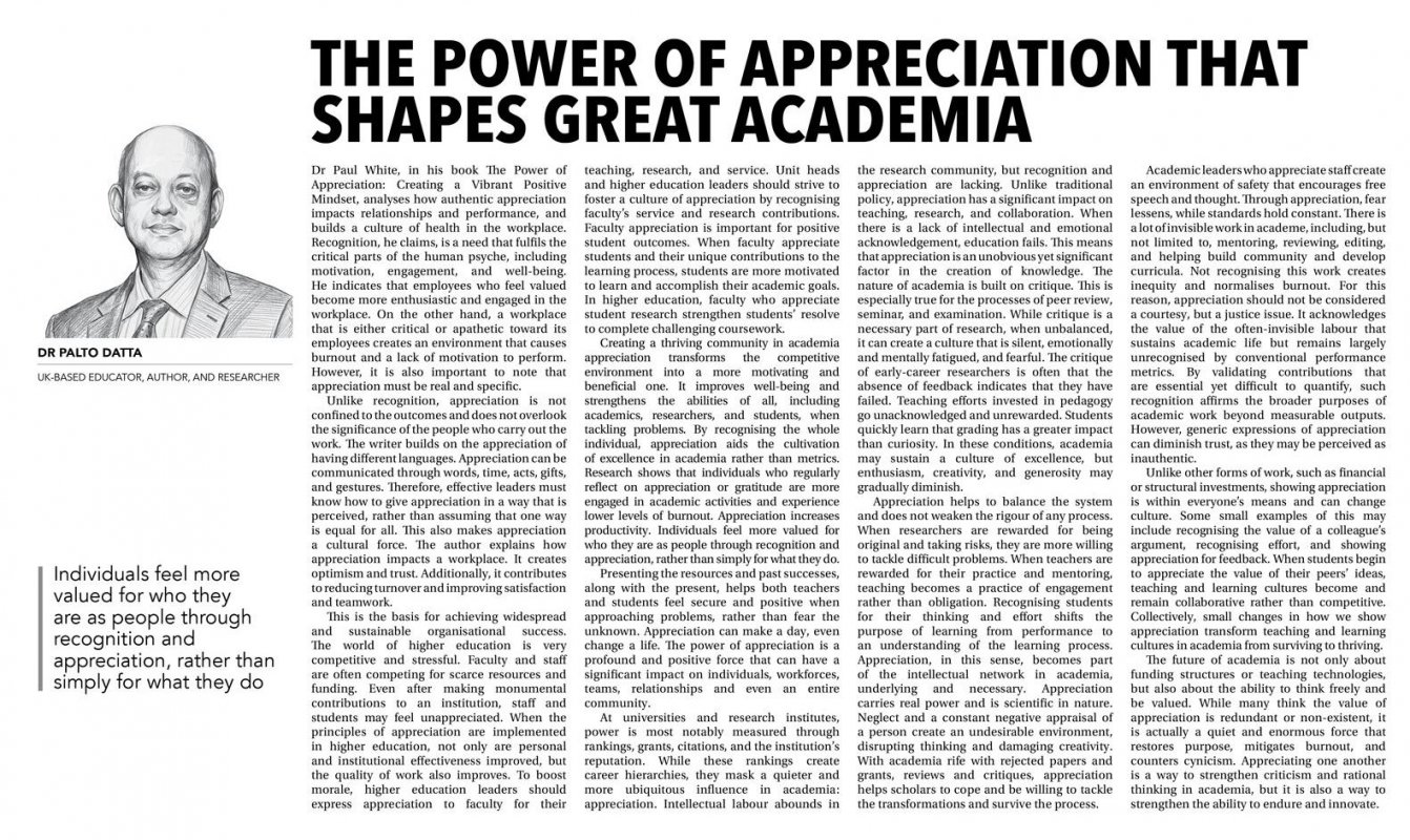 Daily Times of Bangladesh by The Power of Appreciation that shapes Great Academia